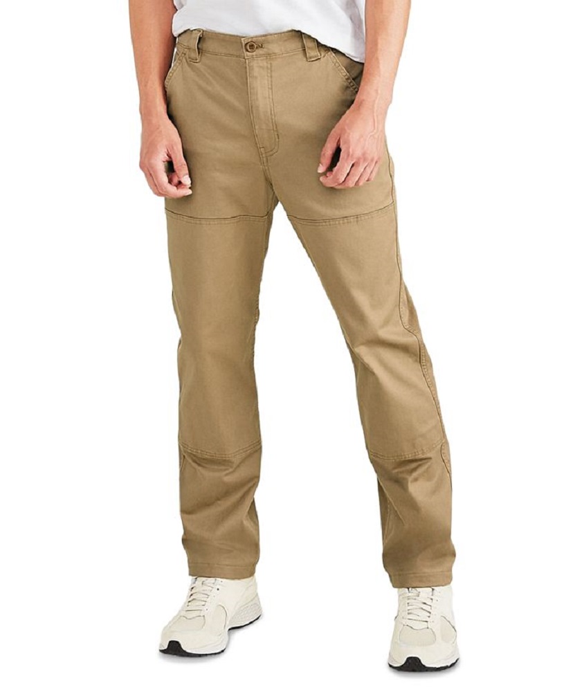 Dockers Men's Straight Fit Smart 360 Tech Stretch Pants Brown Size 38X32