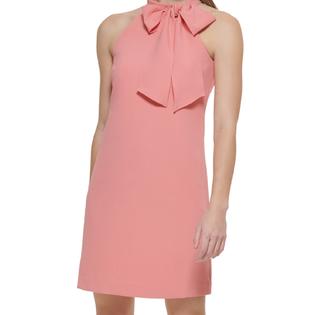 Vince Camuto Women's Halter Tie Neck A Line Dress Pink Size 14 Vince Camuto Women's Halter Tie Neck A Line Dress Pink Size 14