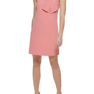 Vince Camuto Women's Halter Tie Neck A Line Dress Pink Size 14 Vince Camuto Women's Halter Tie Neck A Line Dress Pink Size 14