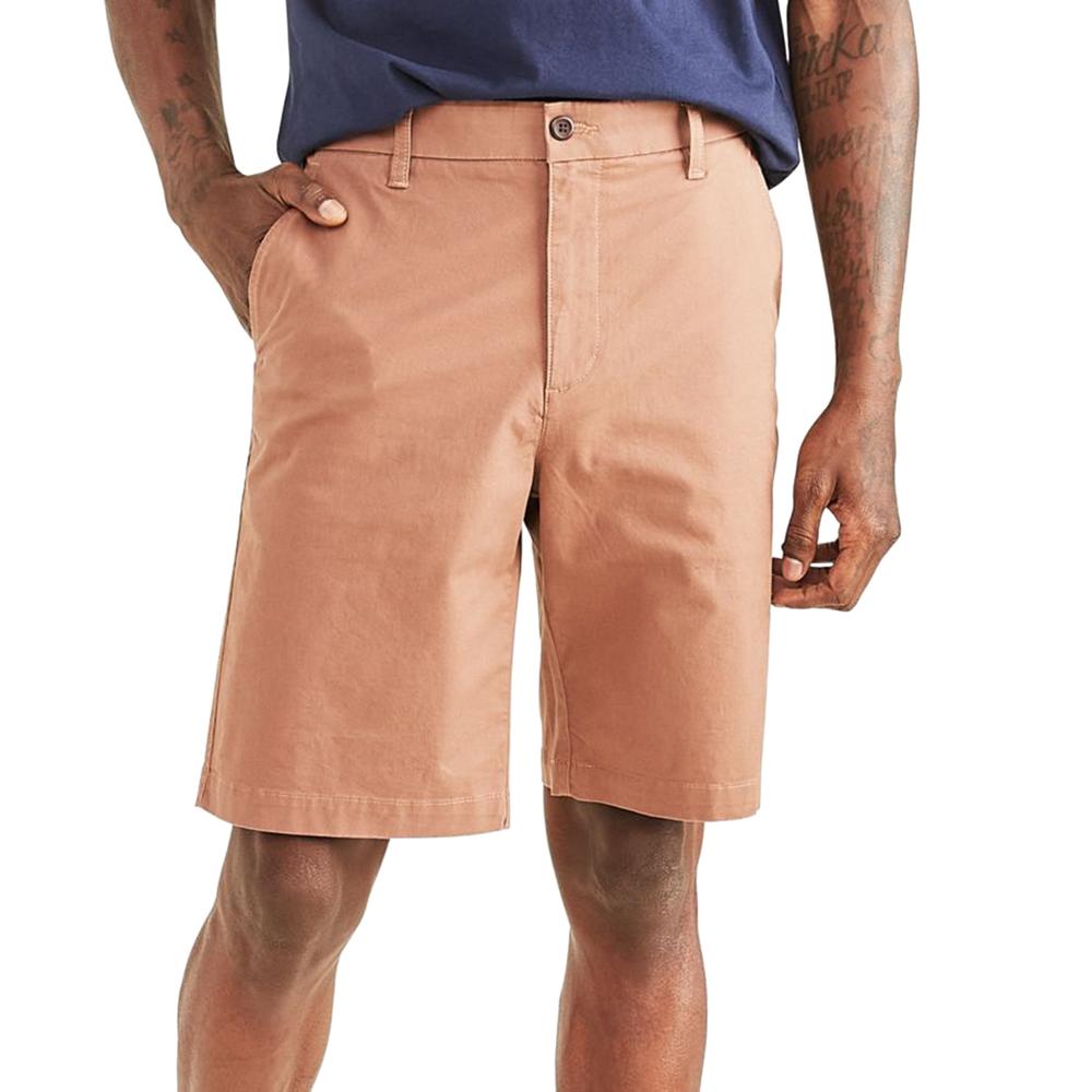 Dockers Men's Ultimate Supreme Flex Stretch Solid Shorts Brown Size 34