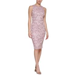 Vince Camuto Women's Sequined Lace Bodycon Dress Pink Size 8Petite