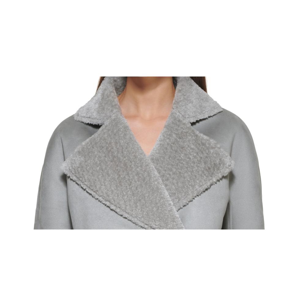 Calvin Klein Women's Button Down Winter Jacket Coat Gray Size X-Small
