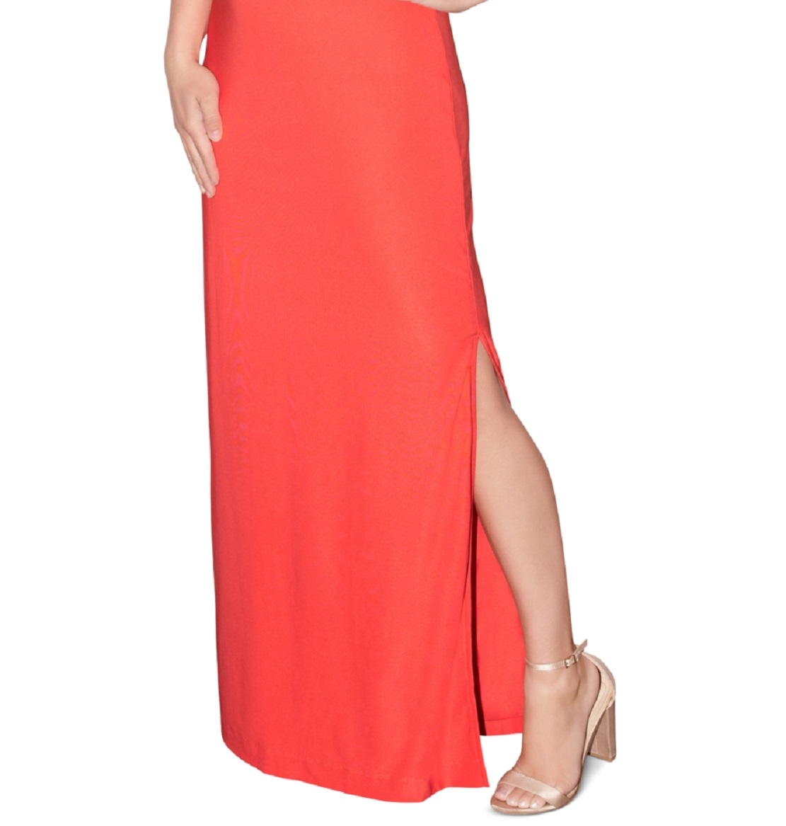 Rachel Roy Women's Harland Jersey Maxi Dress Orange Size X-Small