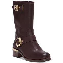 Vince Camuto Women's Windy Buckle Moto Mid Calf Boots Brown Size 5.5 M
