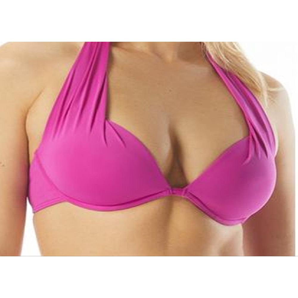 Coco Reef Women's Cameo Underwire Halter Bikini Top Pink Size 36C