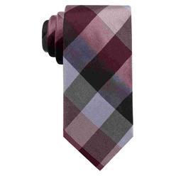 Ryan Seacrest Distinction Mens Weho Silk Check Regular Tie Red Size Regular
