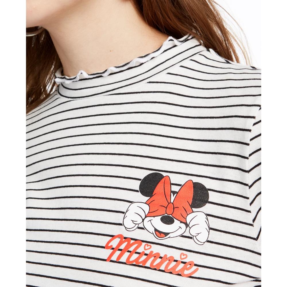 Disney Juniors' Minnie Mouse Graphic-Print Top Black Size X-Small