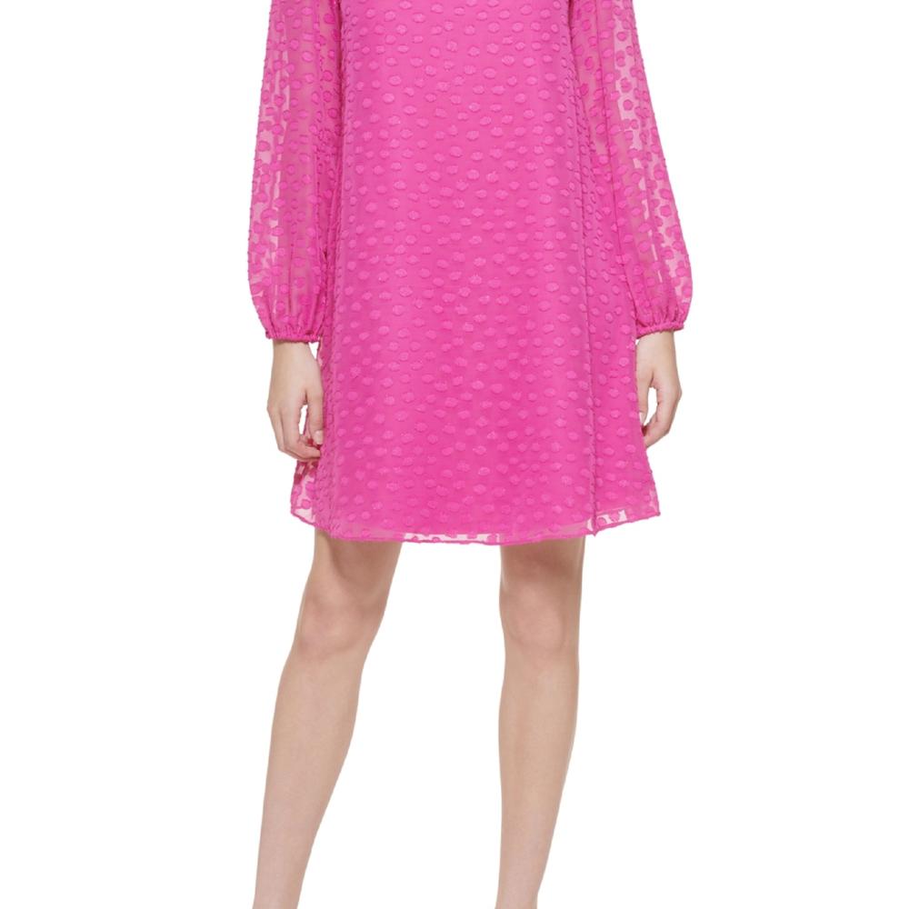 Jessica Carlyle Jessica Howard Women's Clip Dot Trapeze Dress Pink Size 14