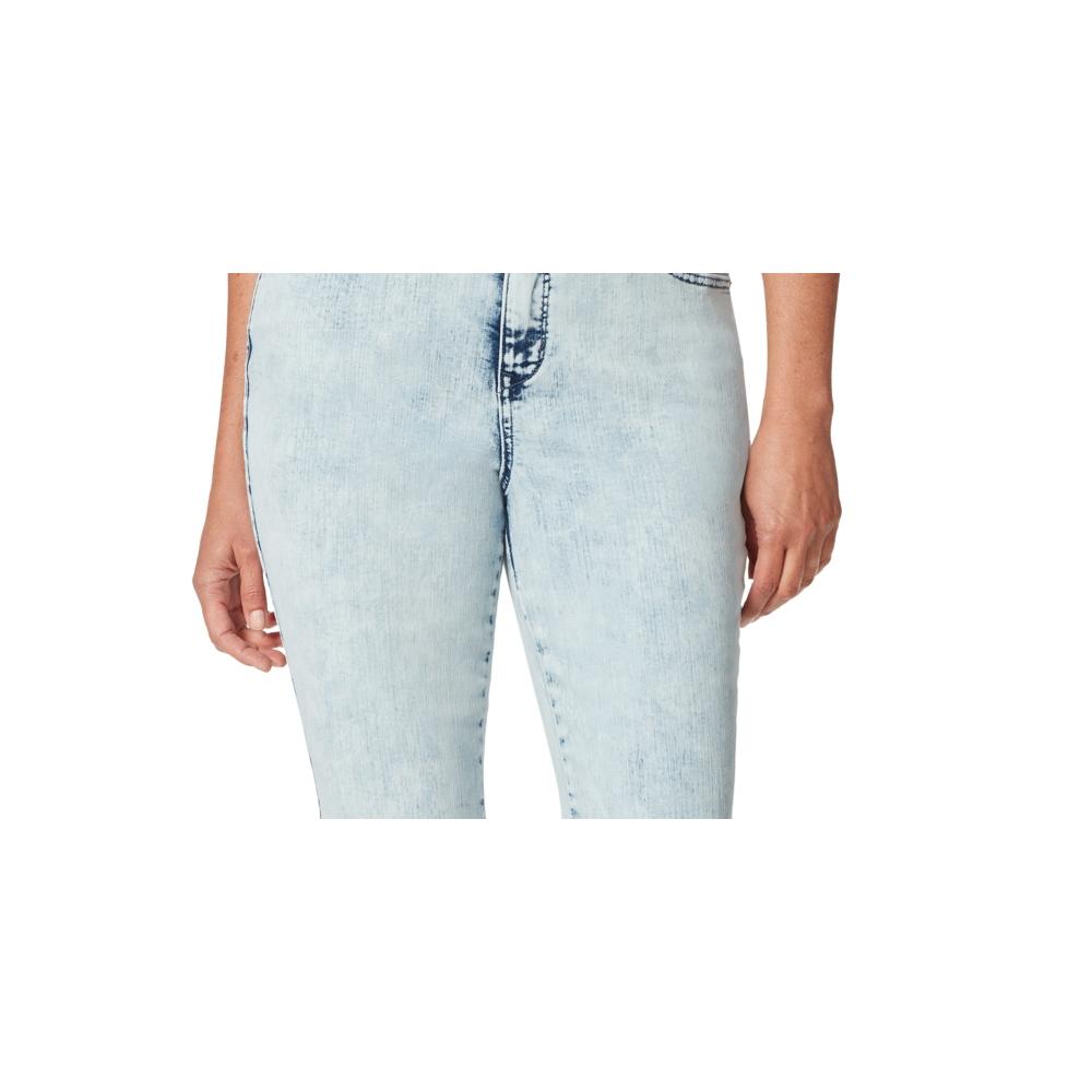 Gloria Vanderbilt Women's Zippered Pocketed Raw Leg Jeans Blue Size 14