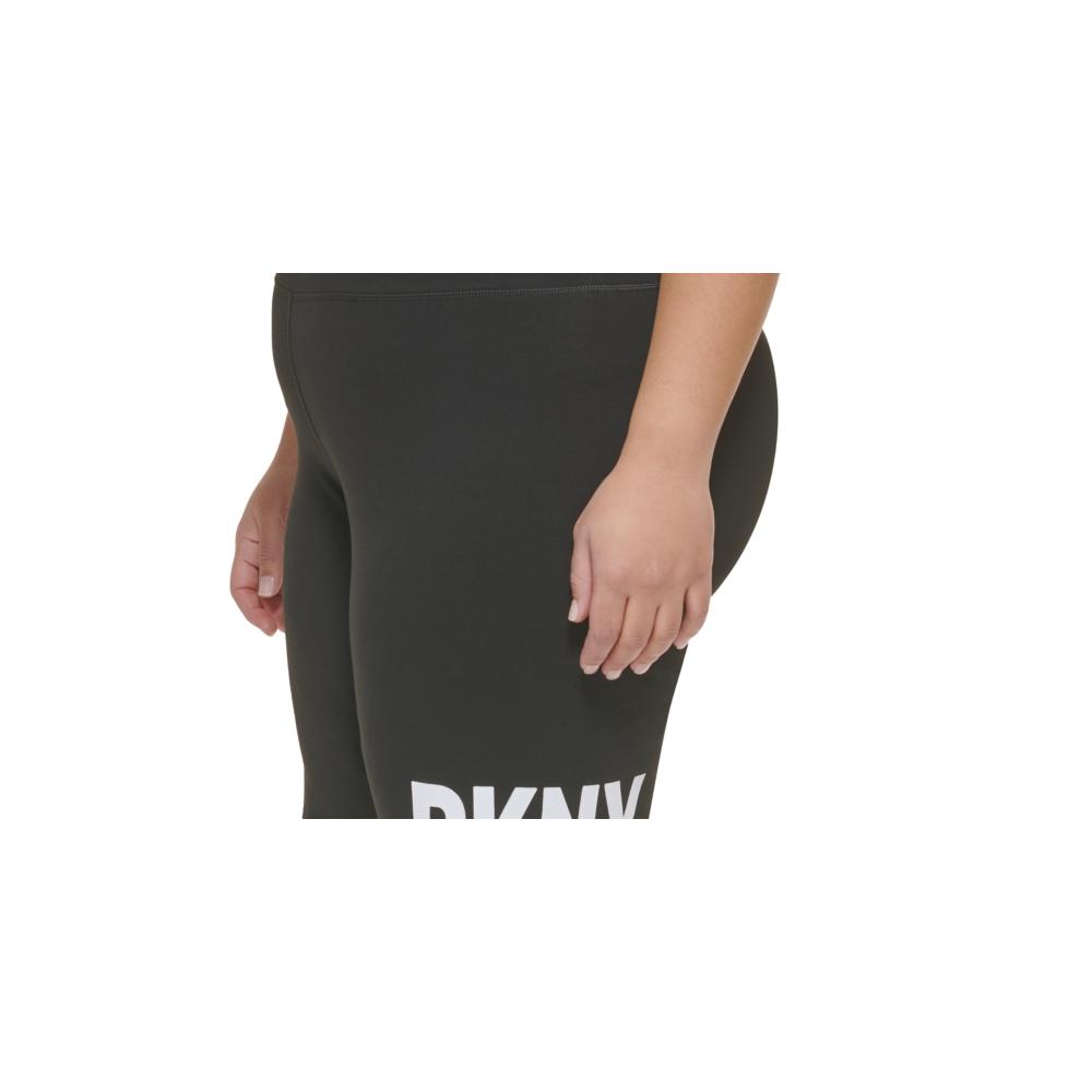 DKNY Women's Logo Fitness Bike Short Black Size 1X