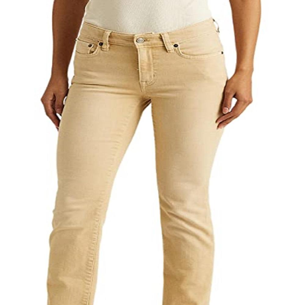 Ralph Lauren Women's Mid Rise Straight Jeans Brown Size 2Petite