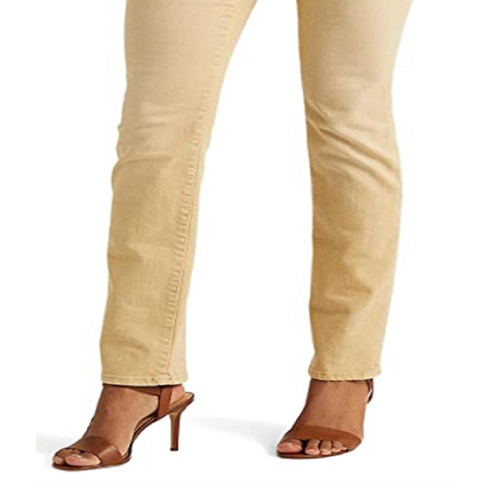 Ralph Lauren Women's Mid Rise Straight Jeans Brown Size 2Petite