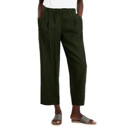Eileen Fisher Women's Organic Linen Ankle Pants Green Size Small