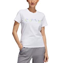 adidas Women's Cotton Tie Dye Logo T-Shirt White Size Large