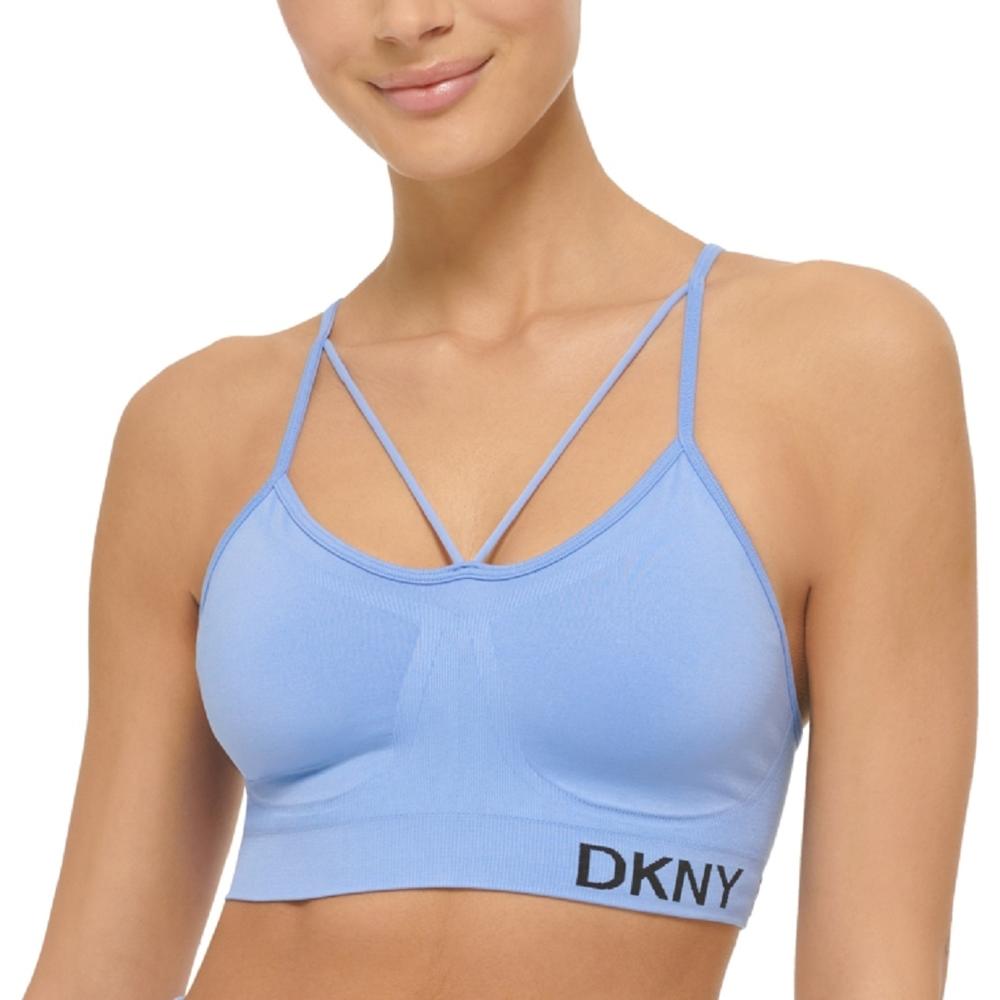 DKNY Women's Sport Strappy Low Impact Sports Bra Purple Size X-Small
