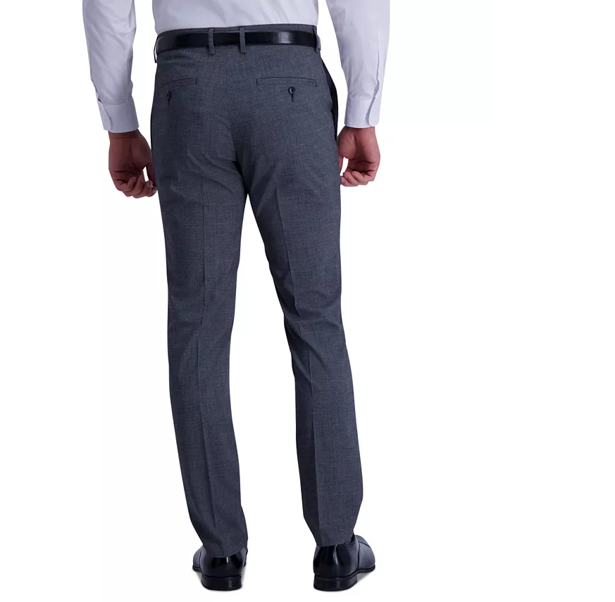 Kenneth Cole Reaction Men's Heathered Glen Plaid Dress Pants Charcoal Size 34X30