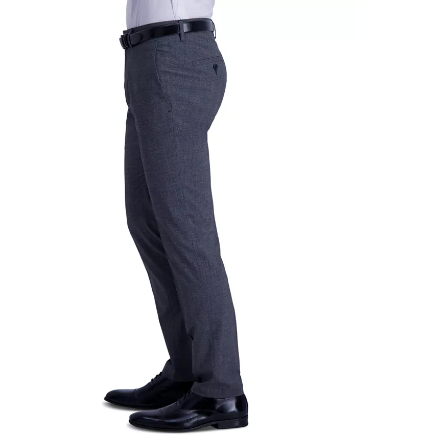 Kenneth Cole Reaction Men's Heathered Glen Plaid Dress Pants Charcoal Size 34X30