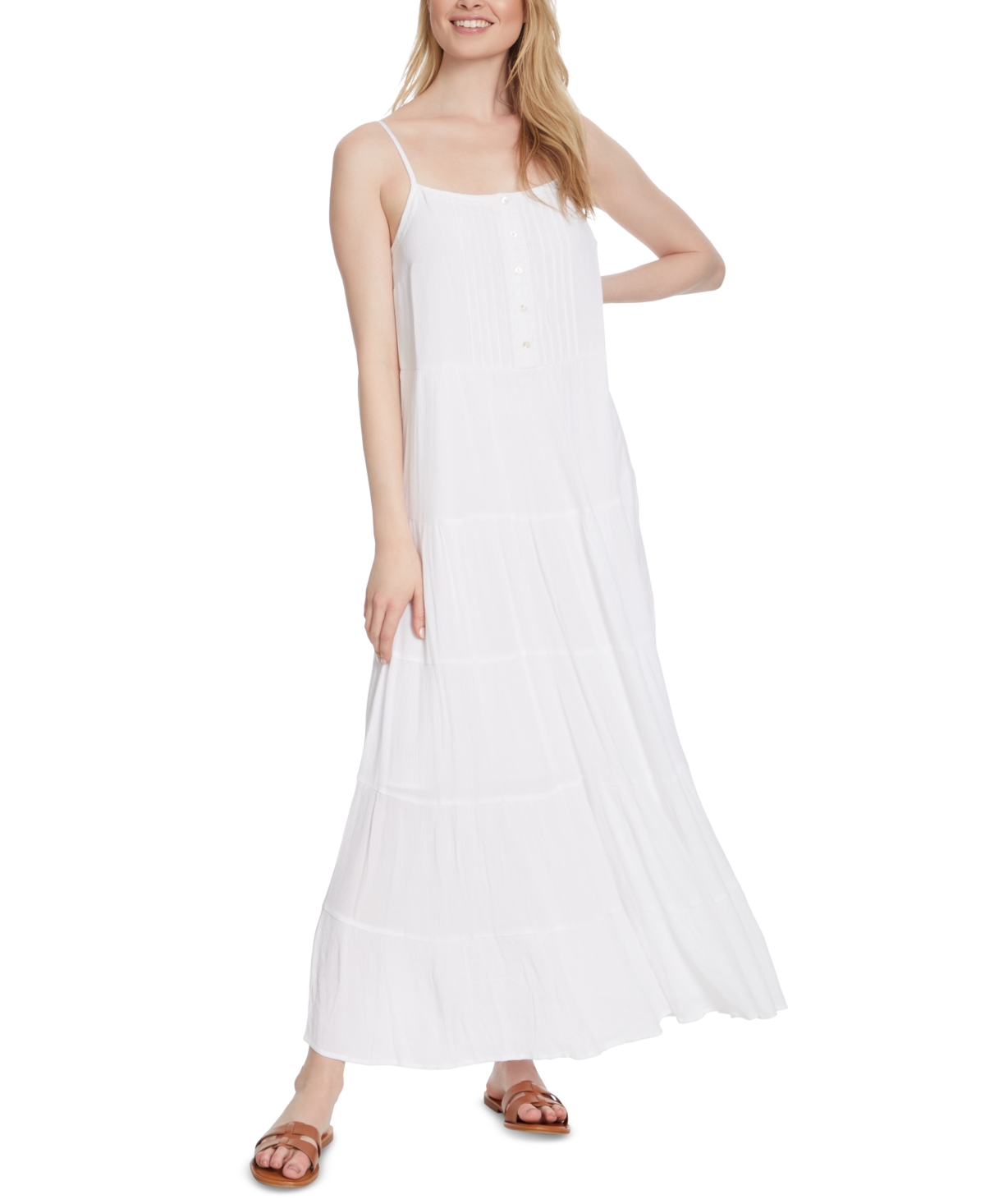 Jessica Simpson Women's Alanis Daytime Long Sundress White Size X-Small