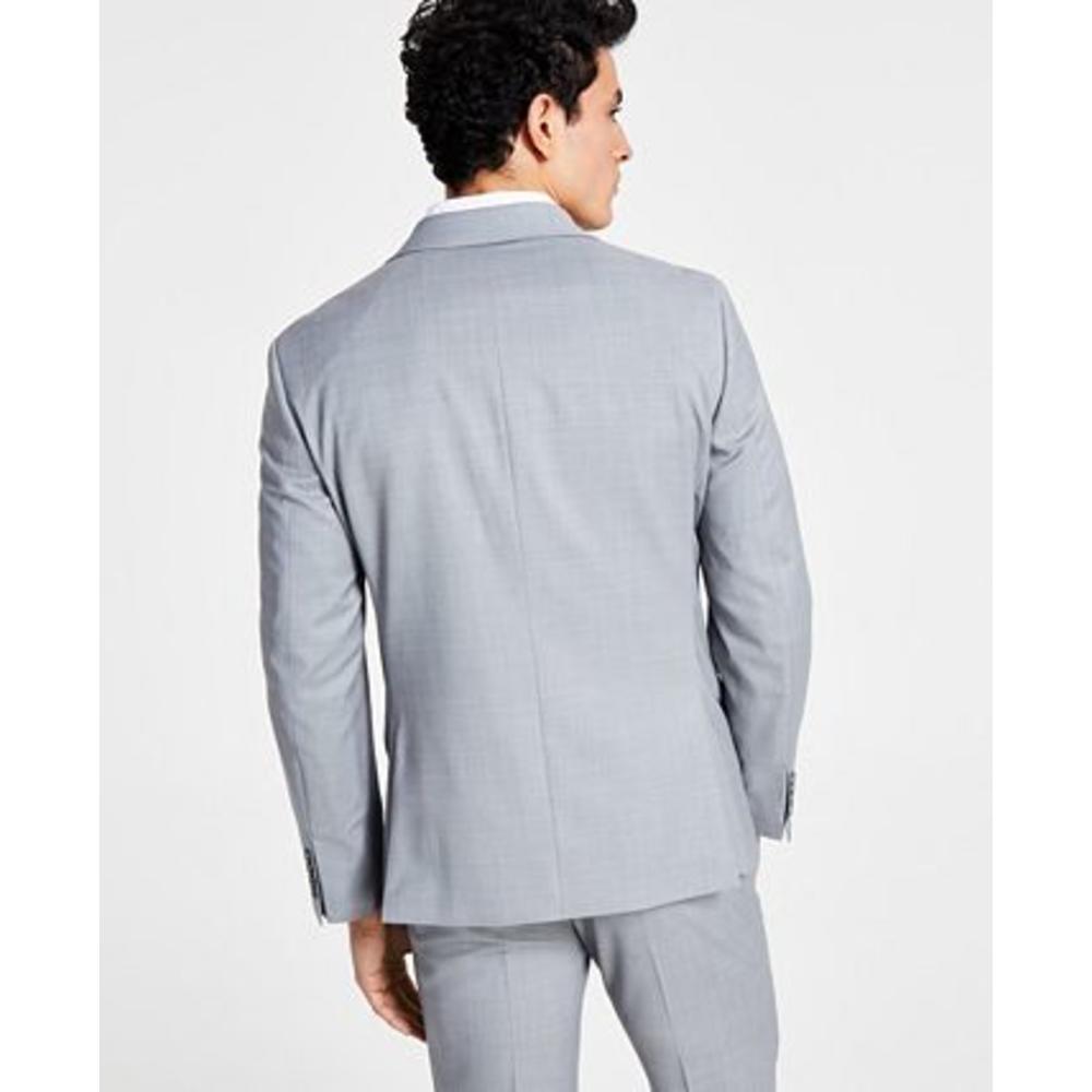 Bar III Men's Skinny Fit Sharkskin Suit Jacket Gray Size 40