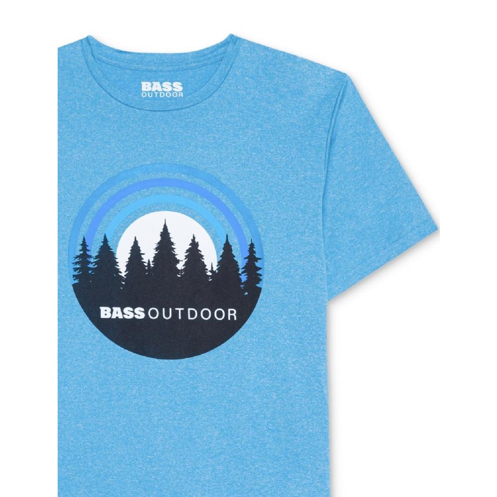 Bass Outdoor Men's Performance Graphic T-Shirt Blue Size Large