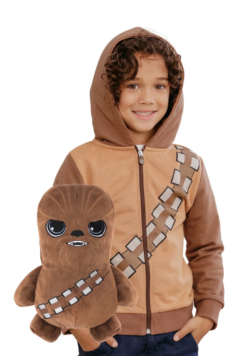 Cubcoats Toddler Unisex Chewbacca 2-in-1 Stuffed Animal Hoodie Brown Size 8