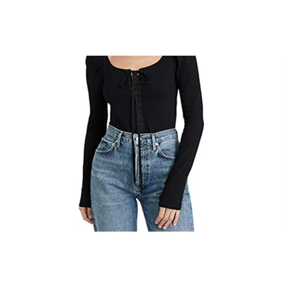 Free People Women's Willow Top Black Size X-Small