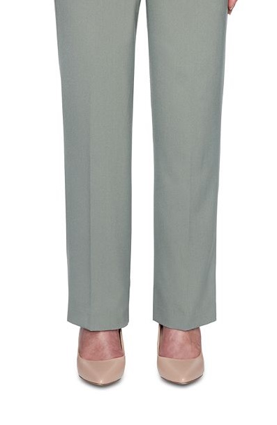 Alfred Dunner Women's Loire Valley Straight Leg Pants Green Size 22X5