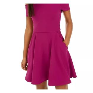 dark purple dress juniors Blondie Nites Dress Juniors 1 Strapless Purple Silver Sequin Clear Gems Prom