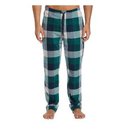 Perry Ellis Portfolio Men's Fleece Pajama Pants Green Size X-Large