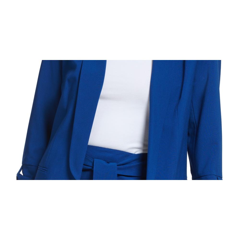 DKNY Women's Madison Tab Sleeve One Button Blazer Blue Size -size-