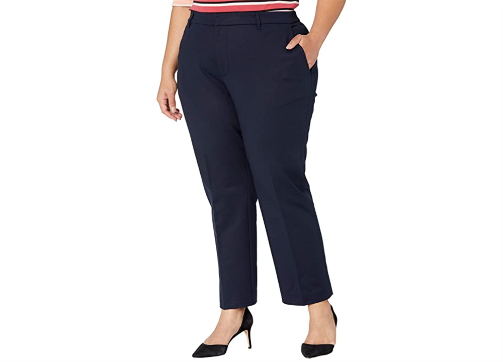 Ralph Lauren Women's Stretch Cotton Blend Pants Blue Size 14