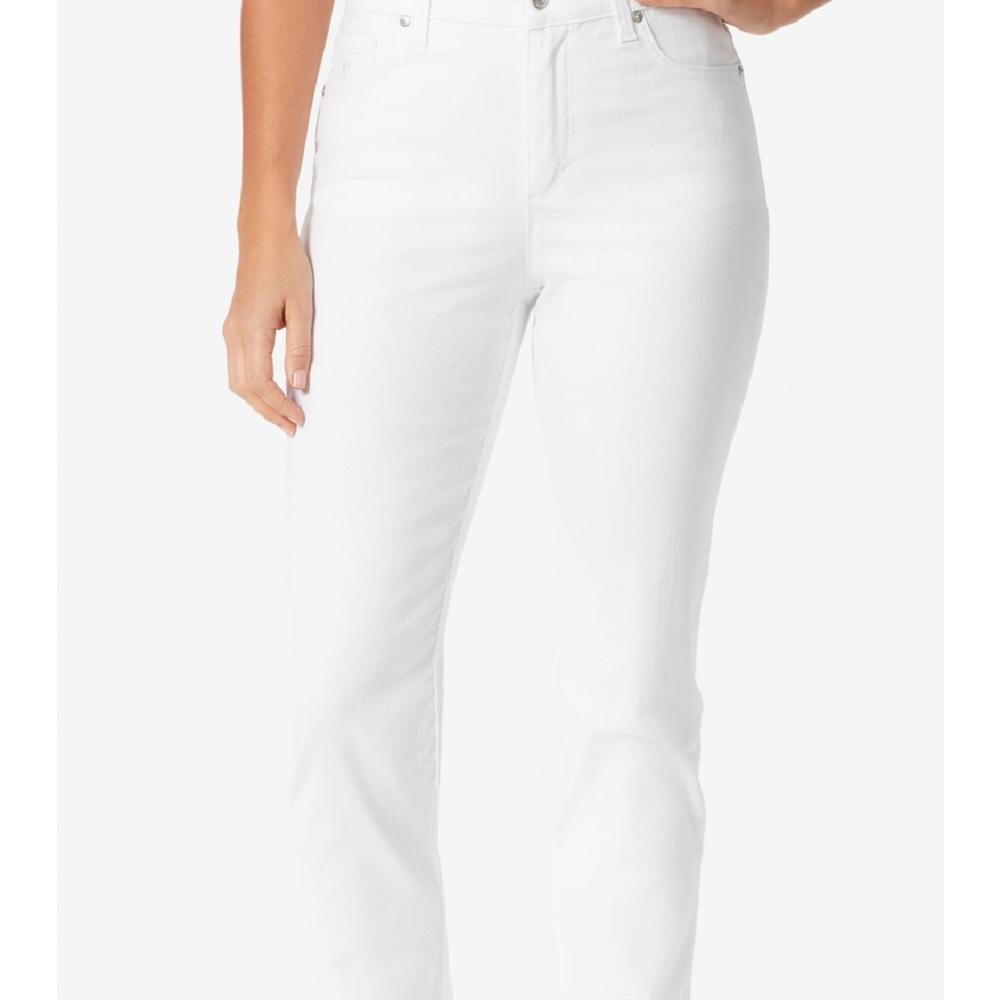 Gloria Vanderbilt Women's Amanda Long Length Slim Jeans White Size -size-