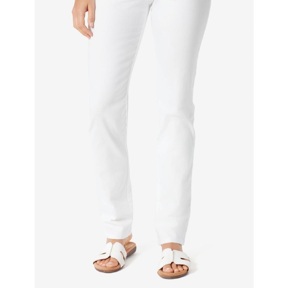 Gloria Vanderbilt Women's Amanda Long Length Slim Jeans White Size -size-