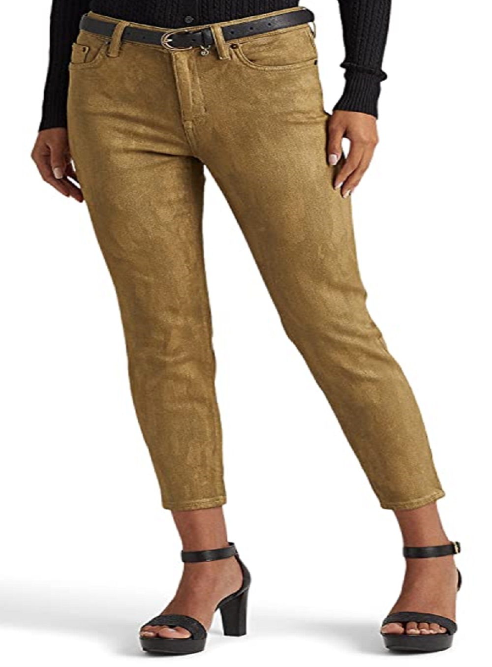 Ralph Lauren Women's High Rise Skinny Ankle Jeans Green Size 8Petite