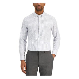 CLUB ROOM Club Room Men's Printed Slim Fit Dress Shirt Blue Size -size- CLUB ROOM Club Room Men's Printed Slim Fit Dress Shirt Blue Size -size-