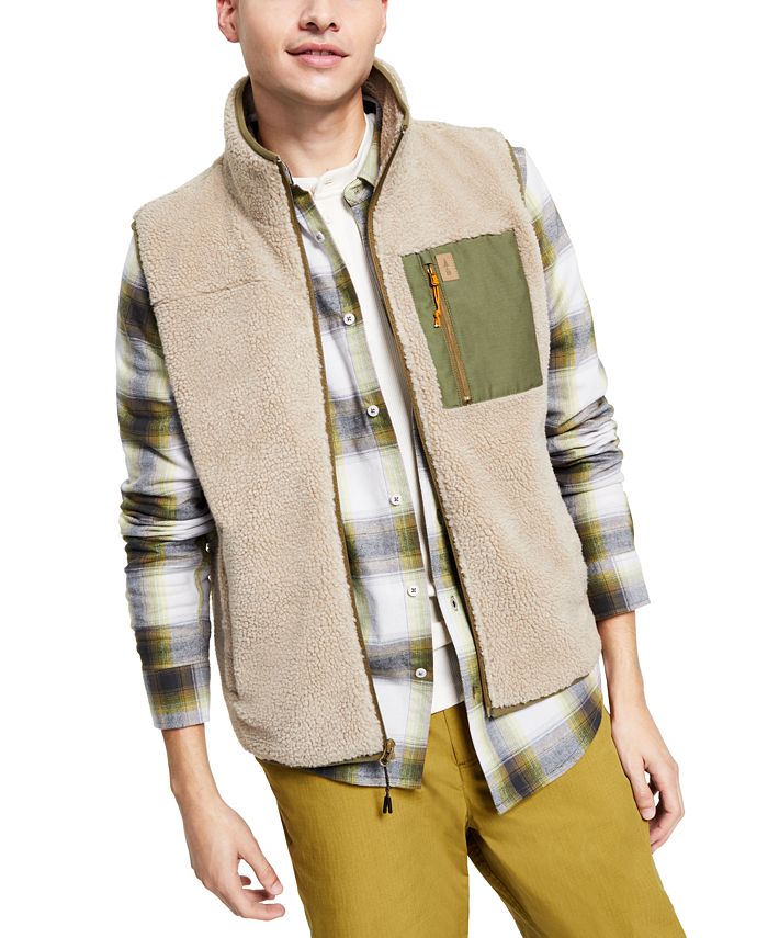 Bass Outdoor Men's Coastal Fleece Full Zip Vest Brown Size Large