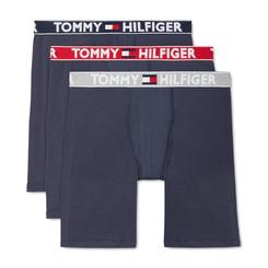 Tommy Hilfiger Men's 3 Pk Comfort Evolve Boxer Briefs Blue Size Large