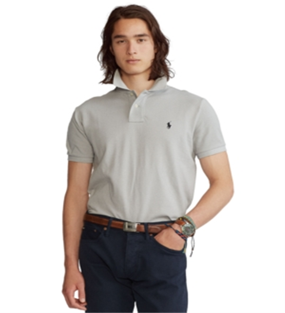 Ralph Lauren Polo Ralph Lauren Men's Classic Fit Mesh Polo Shirt Gray Size Large