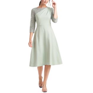 JS Collections Rory Fit & Flare Midi Dress Green Size 18 JS Collections Rory Fit & Flare Midi Dress Green Size 18