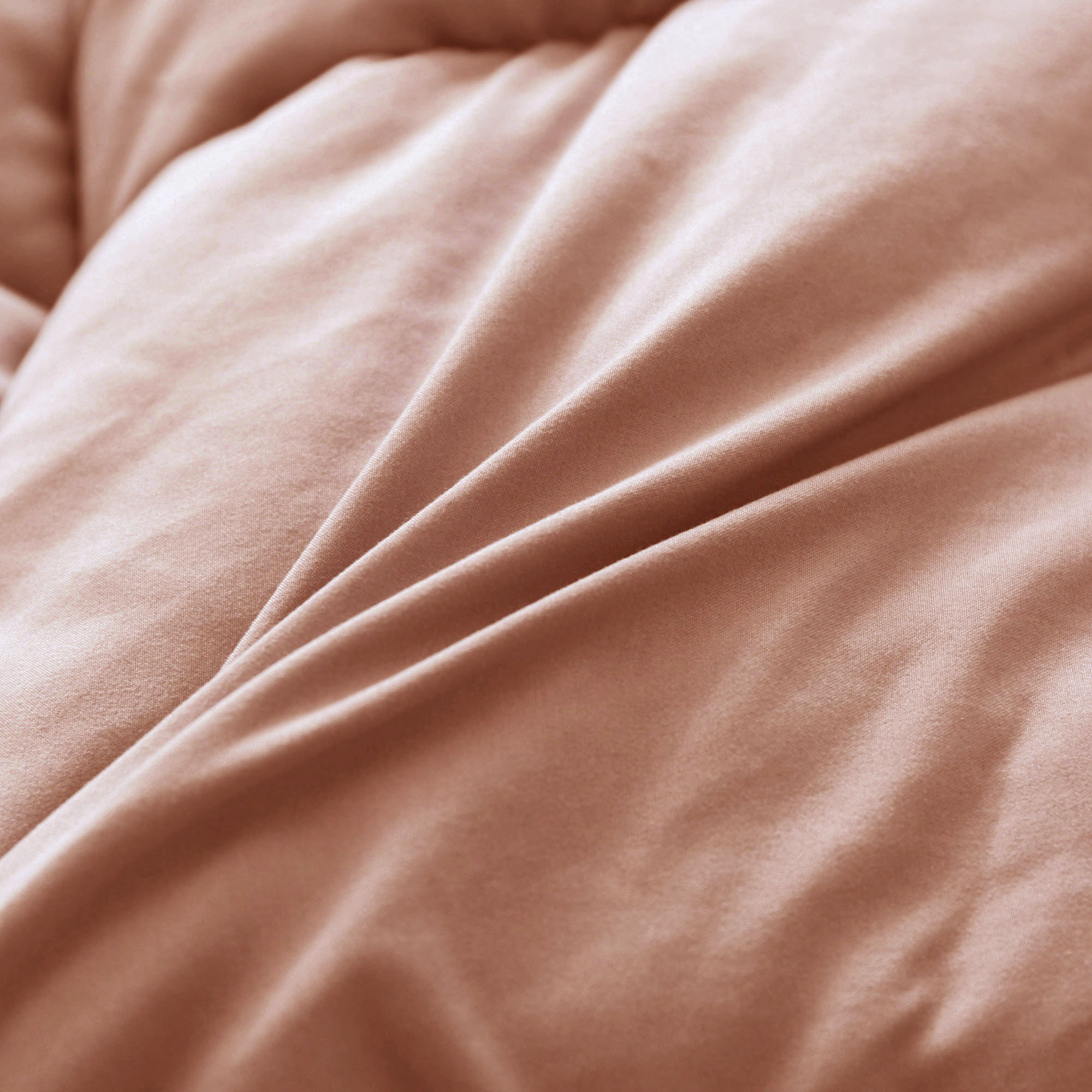 Kasentex Reversible Cozy Soft Luxury Down Alternative Comforter Set Orange/Beige with 2 Pillow Shams