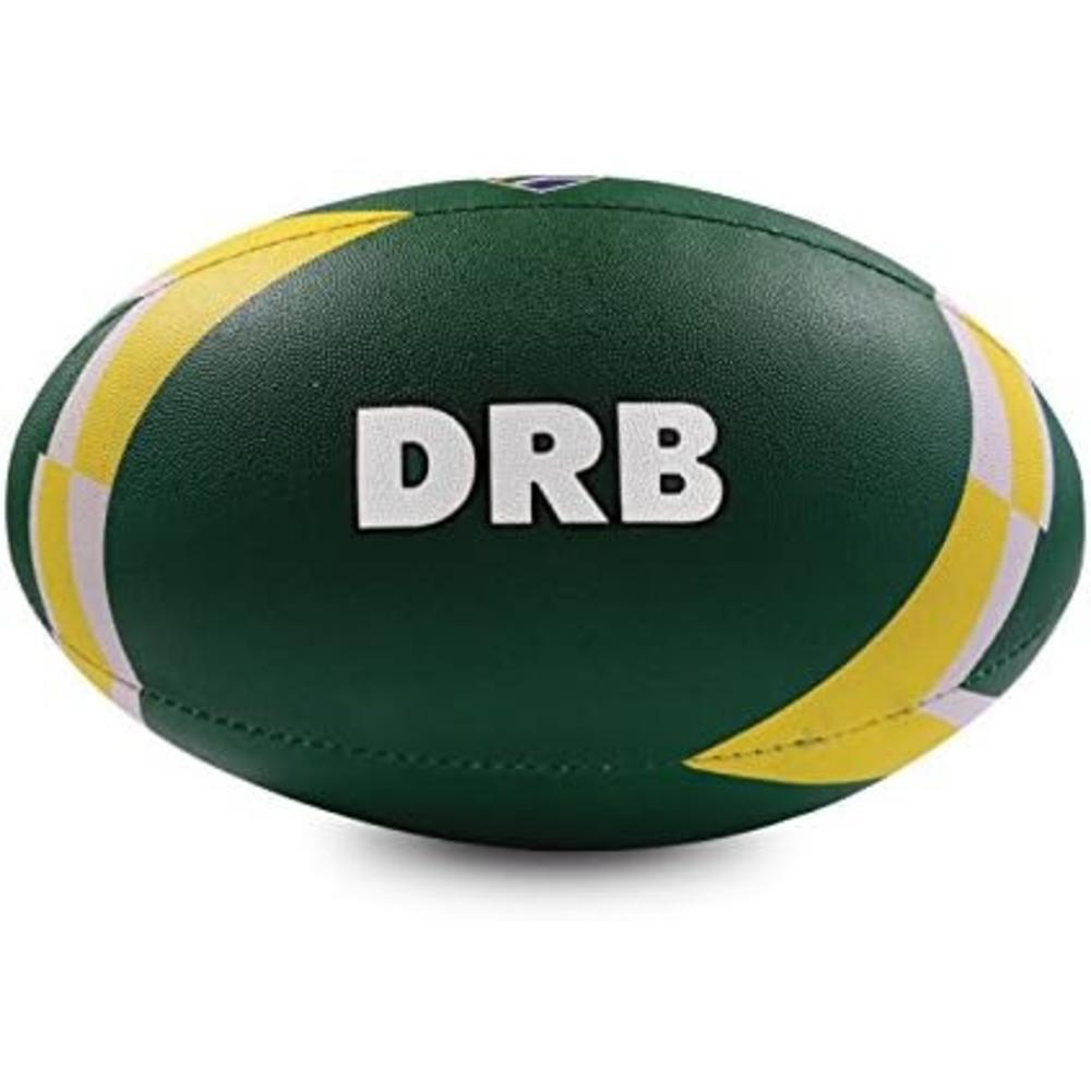 DRB DRIBBLING Dribbling by Sportcom Training Rugby Ball - Official Size 5 for Practice and Match Play - Hand-Stitched - Standard Adhesive Grip