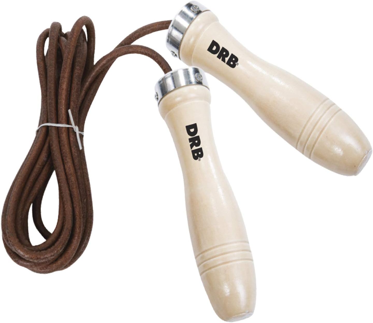 DRB DRIBBLING Leather Jump Rope with Wooden Handles for Kids Adults Unisex, Premium Speed 360 Degree Spin For Training Workout