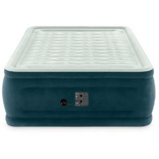 Intex 24 Inch Queen Size Top Sleeping Air Bed Inflatable Mattress With Built In Pump Intex Pillow Top Air Mattress