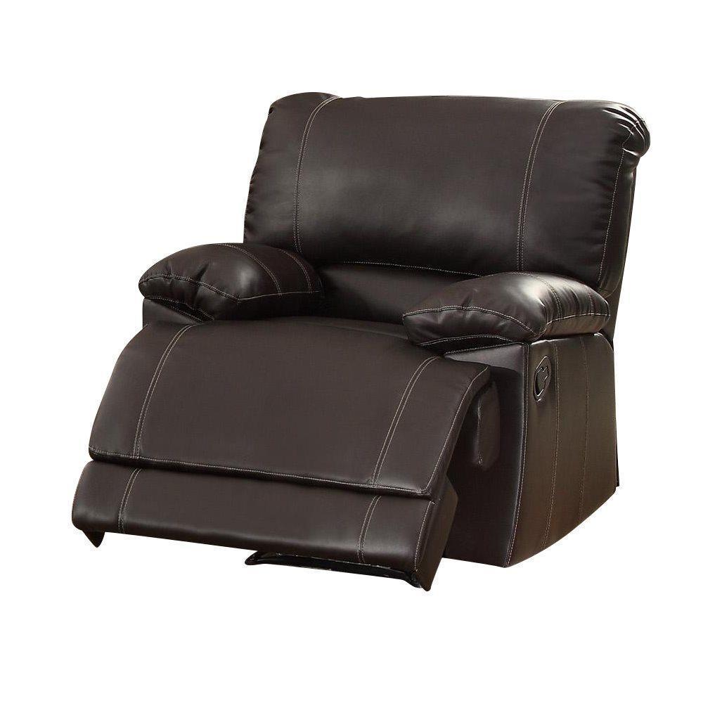 Hefx Cadoret Recliner Chair In Dark, Dark Brown Leather Chair Recliner