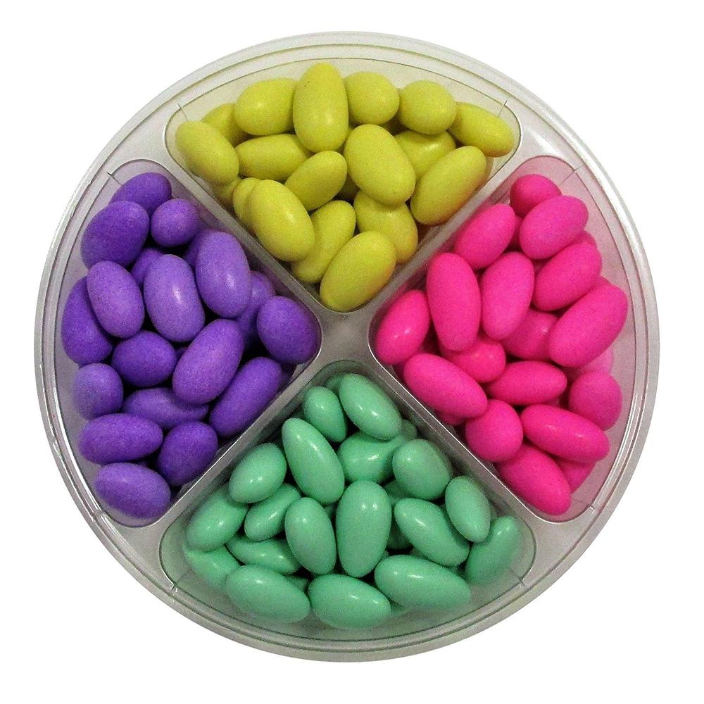 It's Delish Jordan Almond Gift Tray  (4-Section Assorted Colors)