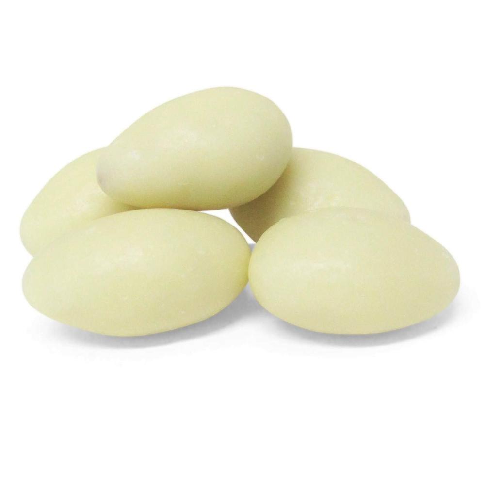 It's Delish Gourmet White Chocolate Covered Almonds , 1 lb (16 Oz) Bag | White Milk Chocolate Coated Almond Nuts, Kosher Dairy