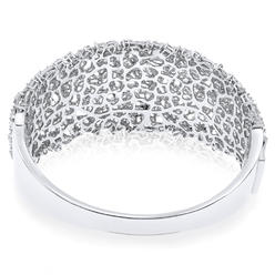Monary 21.3 ct G-H Color Diamond Bangle Bracelet - Prong Set in 18K White Gold /L77002