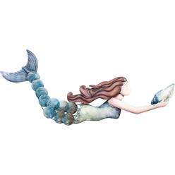 SeashellCo Metal & Capiz Shell Art Seafoam Swimming Mermaid Wall Art 18"