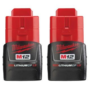 Milwaukee Battery Pack 1 5ah 12 Volt Lithium Ion Compact Fuel Fauge 2 Pack Milwaukee Battery Pack 1 5ah 12 Volt Lithium Ion Compact Fuel Fauge 2 Pack