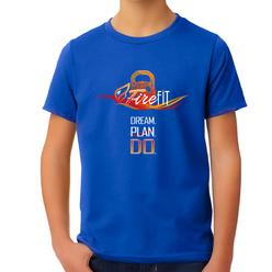 Fire Fit Designs Graphic Tees for BOYS YOUTH - Funny Shirts for KIDS - Cool BOYS Vintage Casual Shirts - Dream Plan DO